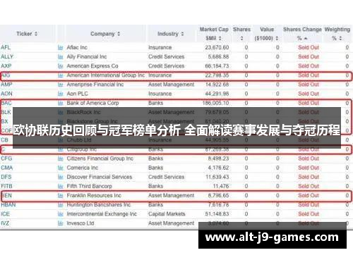 欧协联历史回顾与冠军榜单分析 全面解读赛事发展与夺冠历程